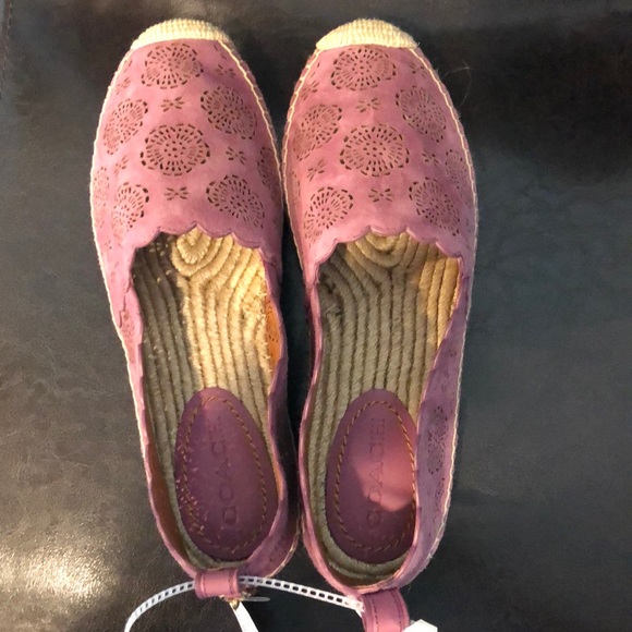 Coach Tea Rose LASER CUT Astor Espadrilles - Picture 4 of 5